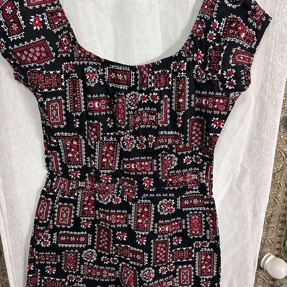 Pinup Couture Western Peasant Romper XL - Picture 2 of 10